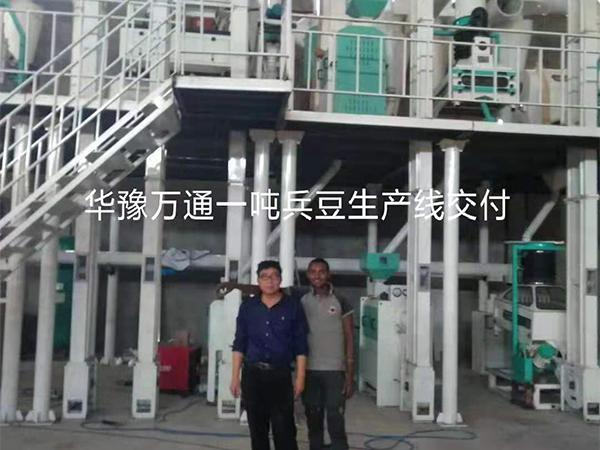 埃塞俄比亞1噸兵豆脫皮破瓣生產(chǎn)線